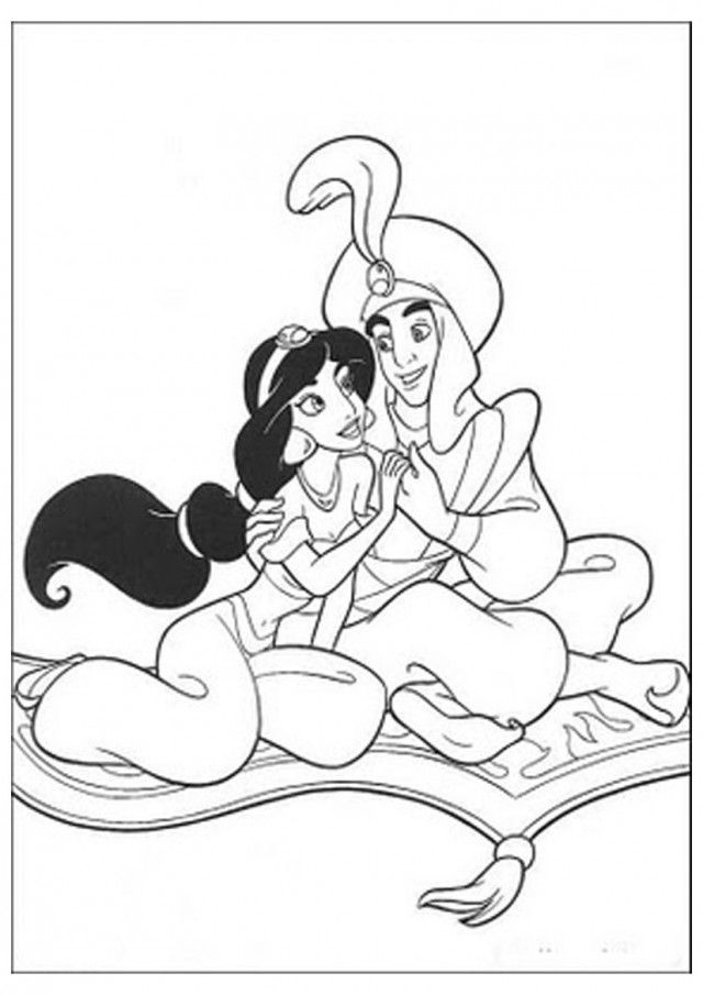 Princess Jasmine And Aladdin Free Coloring Pages 266702 Jasmine 