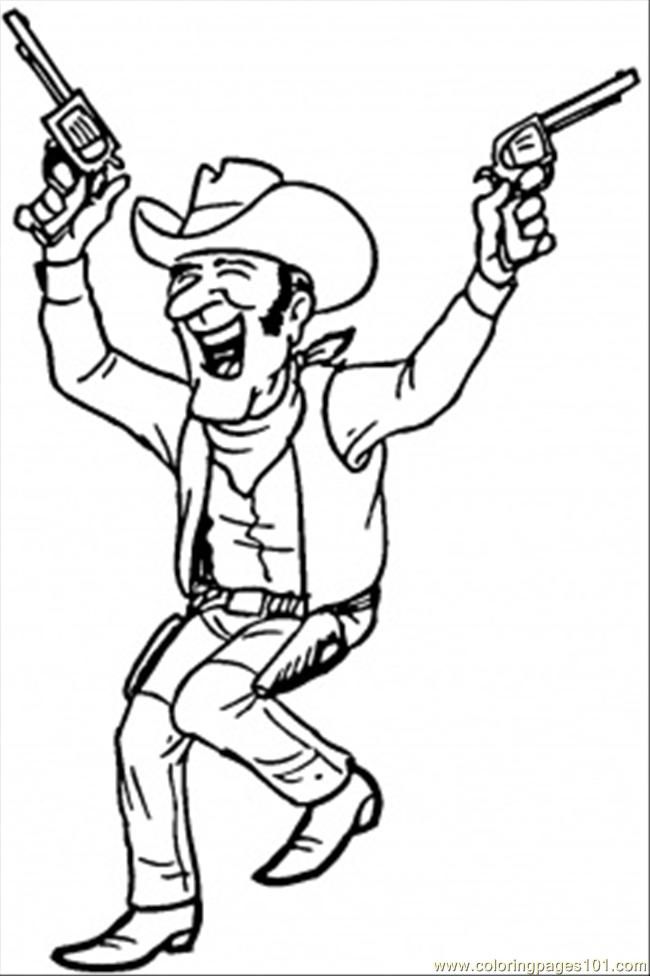 Coloring Pages Western Guy (Countries > USA) - free printable 