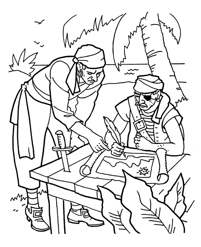 Bluebonkers: Caribbean Pirates of the Sea coloring pages - Drawing 