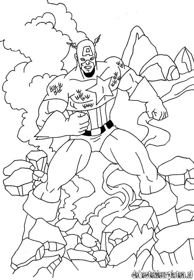 Captain America Coloring Sheets