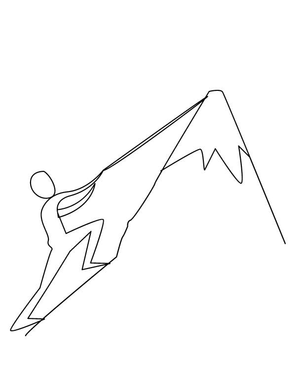 mountain climber printable coloring in pages for kids - number 