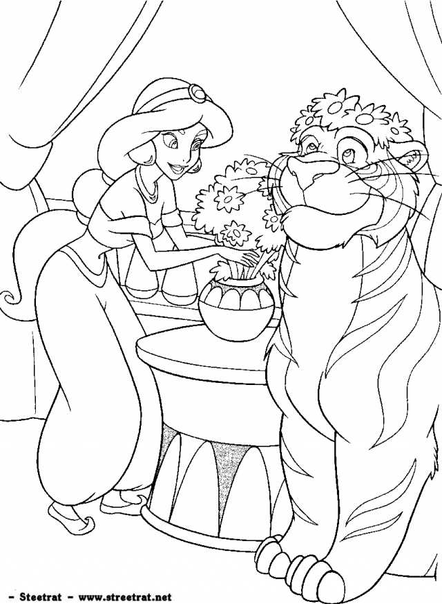 Disney Princess Aladin Coloring Pages Color Printing Sonic 16159 
