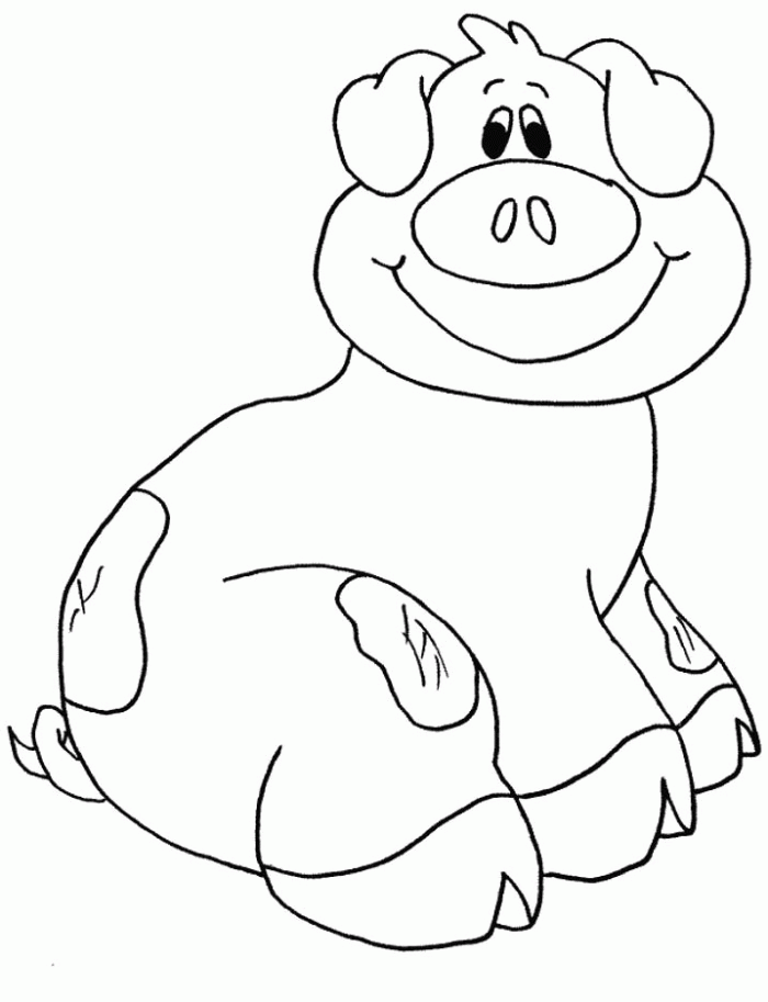 Pig Coloring Page Preschool - Pig Cartoon Coloring Pages : Cartoon 