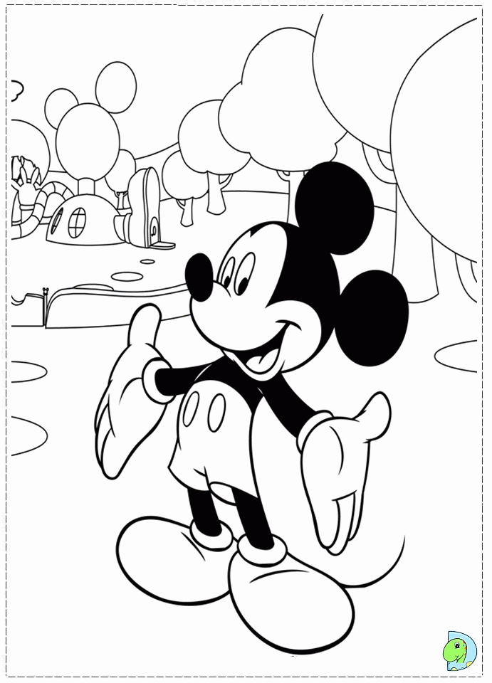 Mickey Mouse Clubhouse Coloring Page - Coloring Home