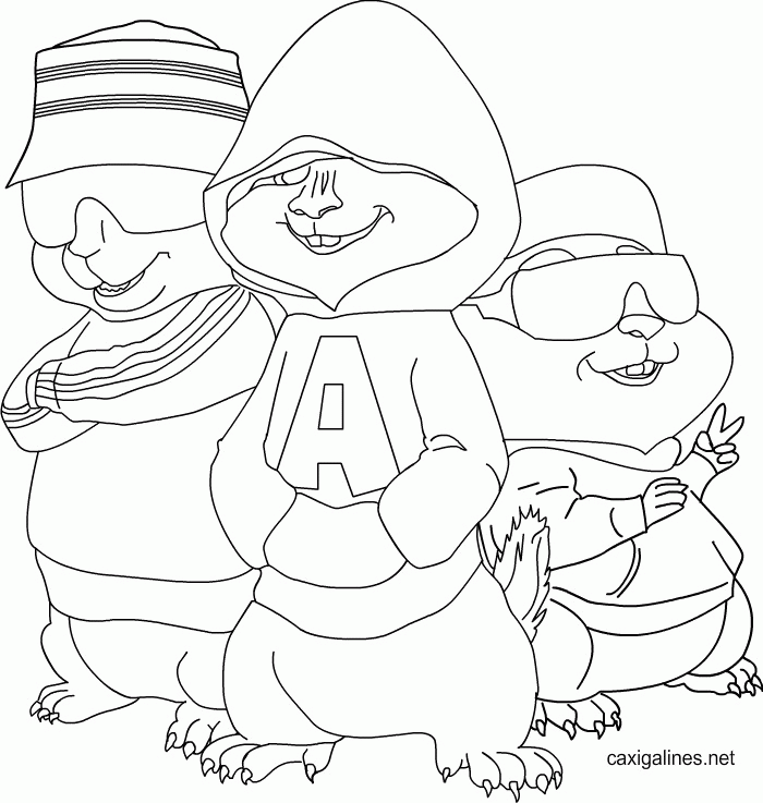Alvin And The Chipmunks Coloring Pages - Free Printable Coloring 