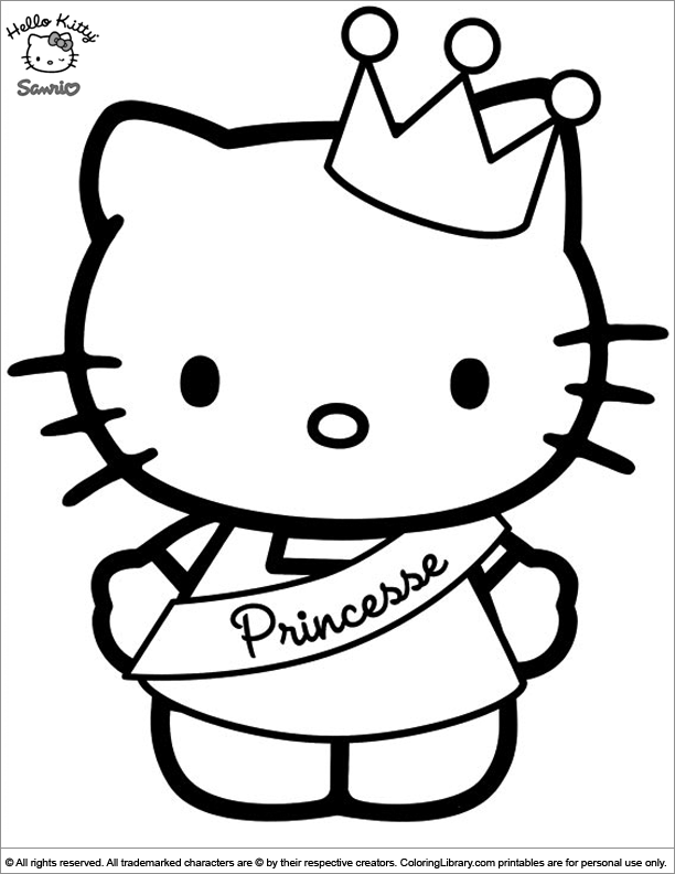 Hello Kitty P - Coloring Home