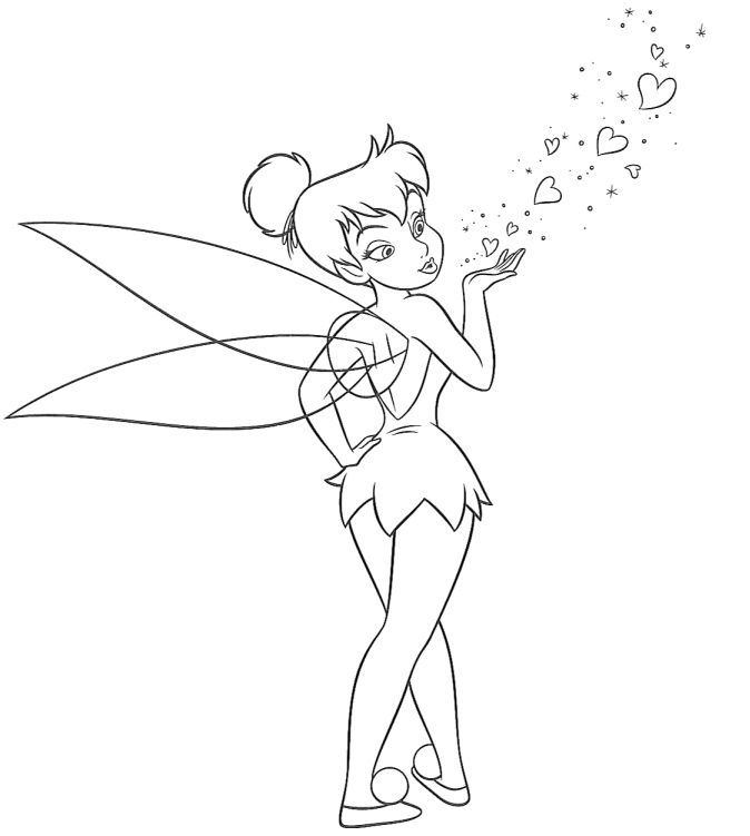 Tinkerbell Coloring page #1 | Chartoon character