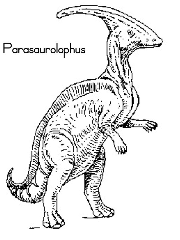 Parasaurolophus Coloring Page - Coloring Home
