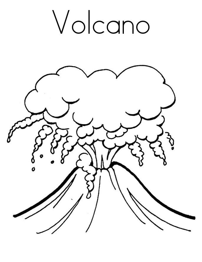 Printable Volcano Pictures Coloring Home