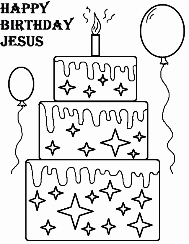 Free Happy Birthday Jesus Coloring Pages | Laptopezine.