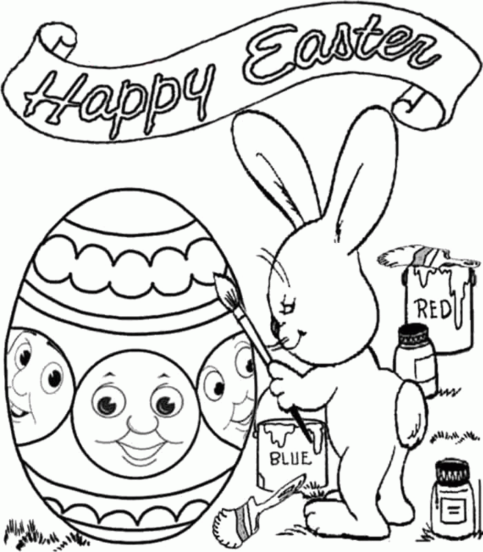Happy-Easter-of-Bunny-Coloring 
