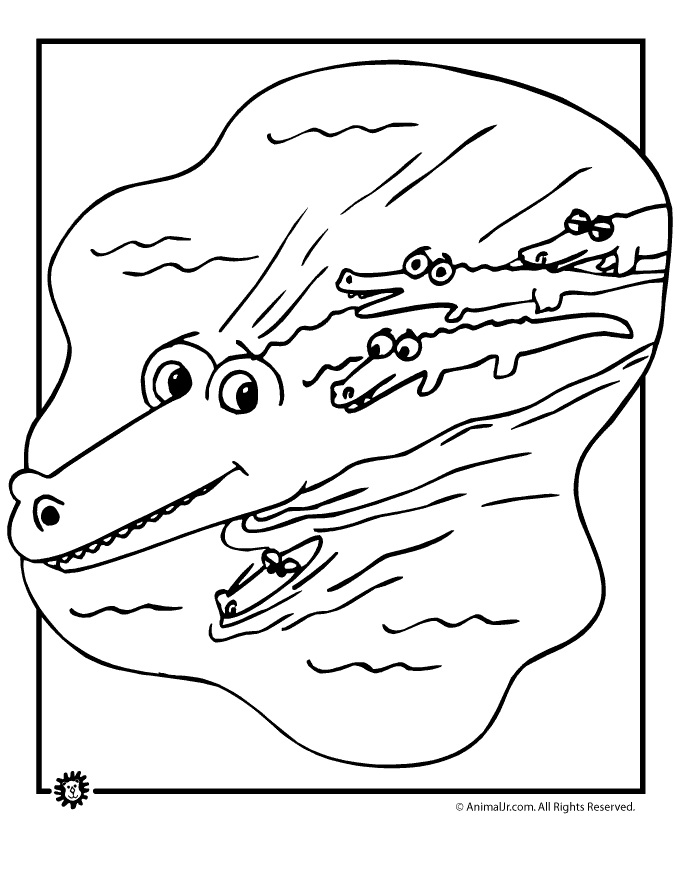 Alligator Coloring Pages For Kids Oceans Word Search Powered By Smf 2
