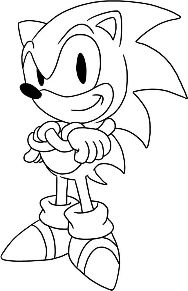sonic logo Colouring Pages