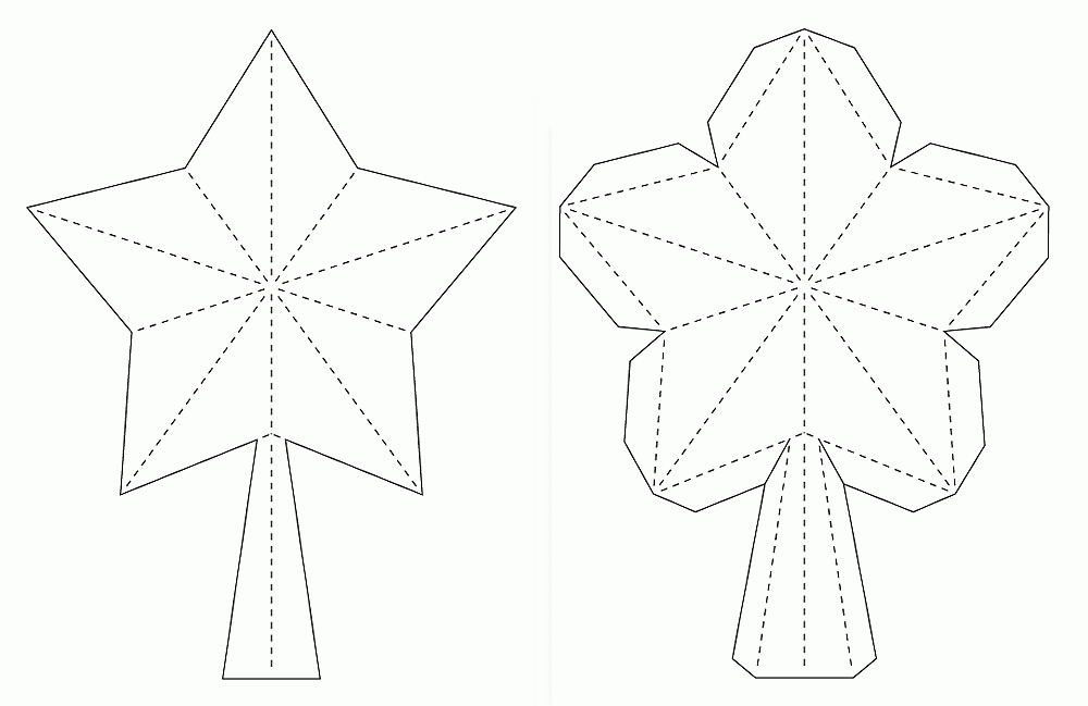 3D Paper Star for Xmas Tree Topper (FREE SVG, DXF, PDF) | Crafting 