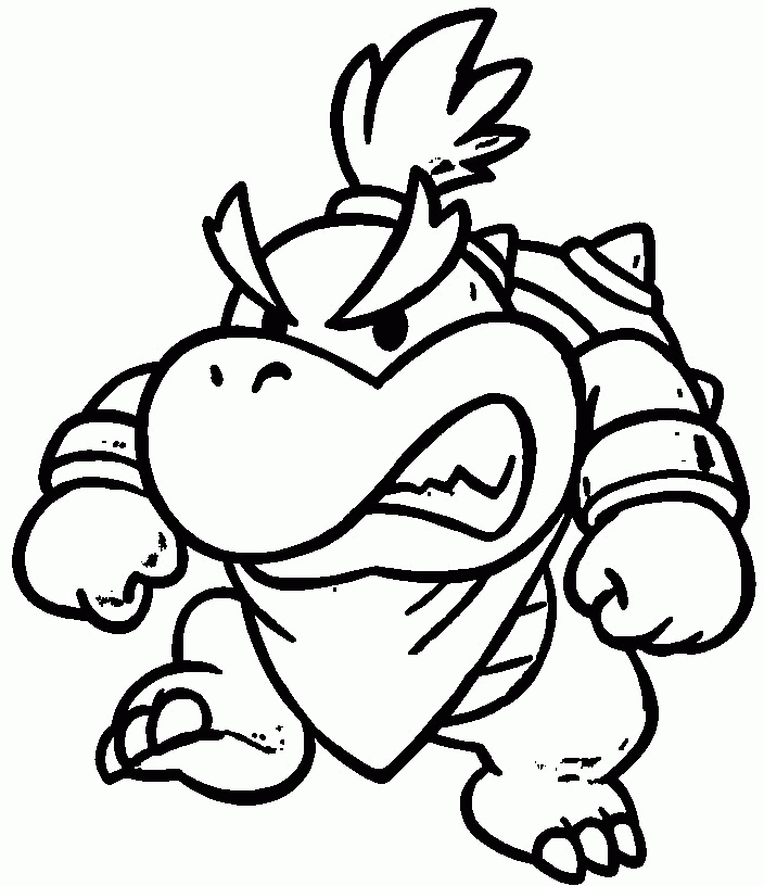 baby bowser jr Colouring Pages