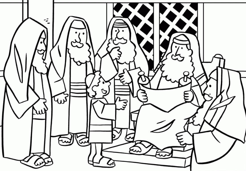 Jesus In Coloring Page