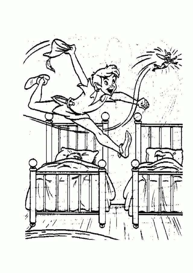 Peter Pan And Tinkerbell Coloring Pages Coloring Pages Of Peter 