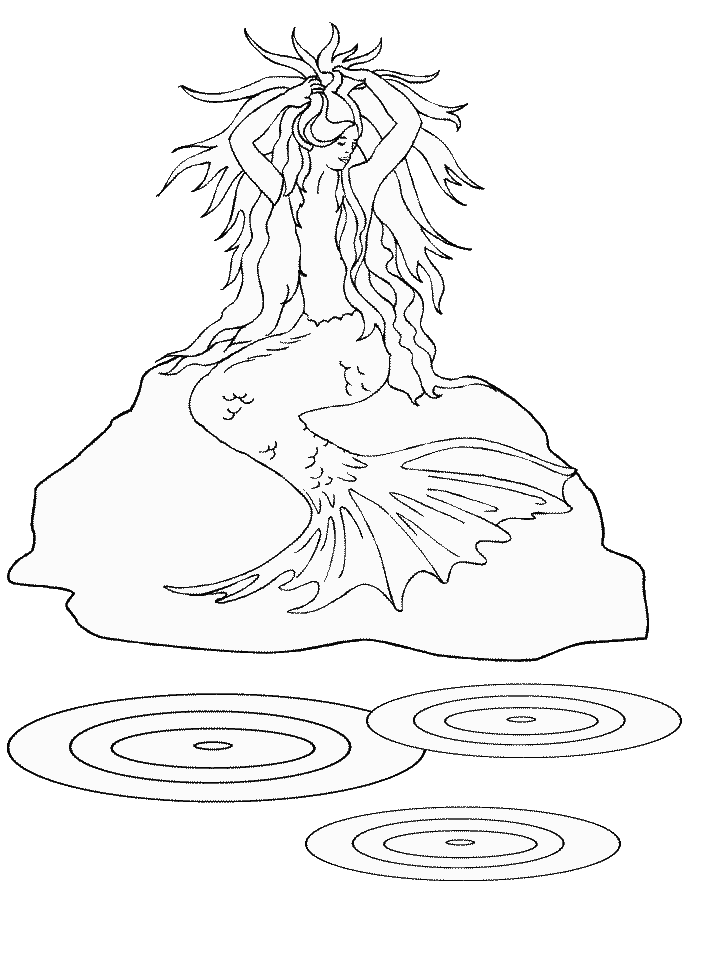 Mermaids 19 Fantasy Coloring Pages & Coloring Book