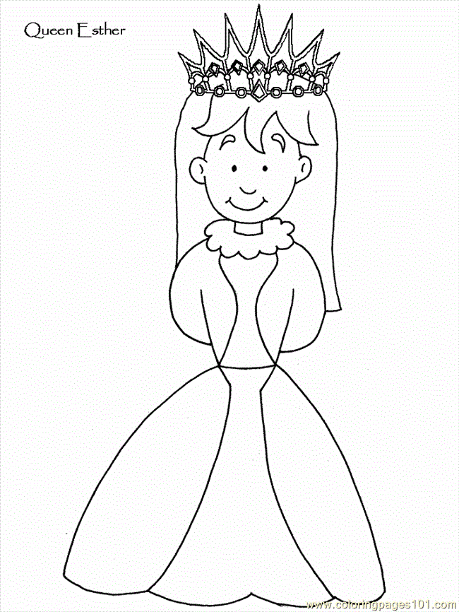 Coloring Pages Royalti Esther5 (Peoples > Royal Family) - free 