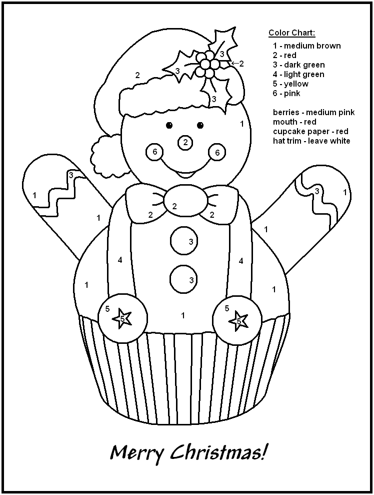 christmas coloring pagesnumber printable  coloring home