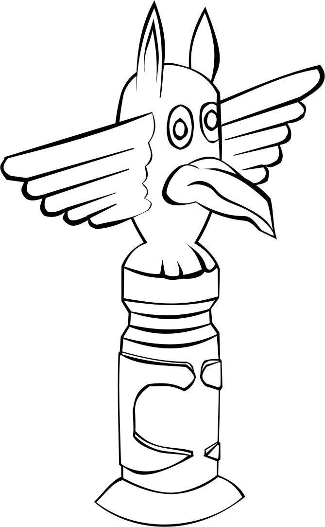 Coloring page Totem Pole - img 16206.
