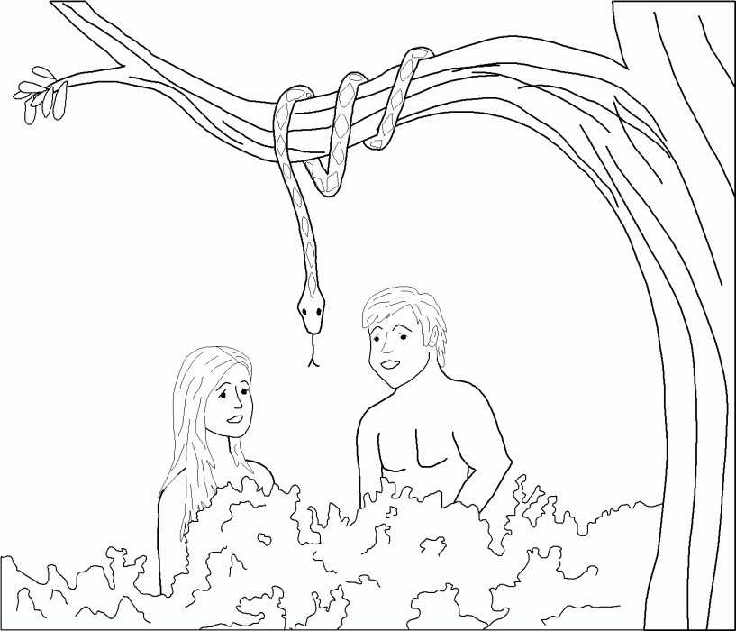 Adam And Eve Coloring Pages