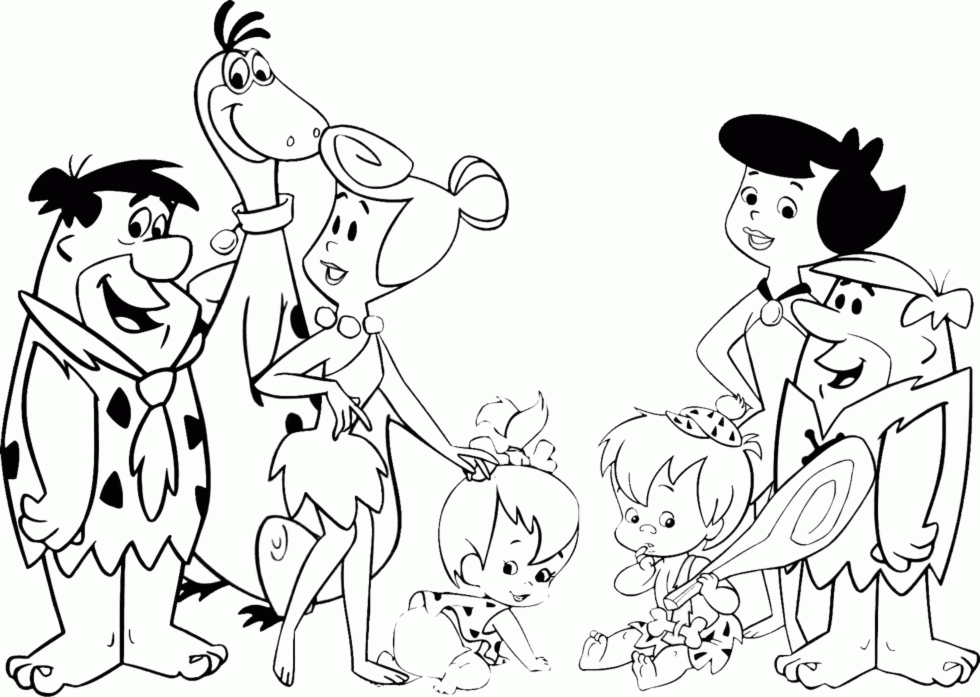 Pictures Of The Flintstones Coloring Home