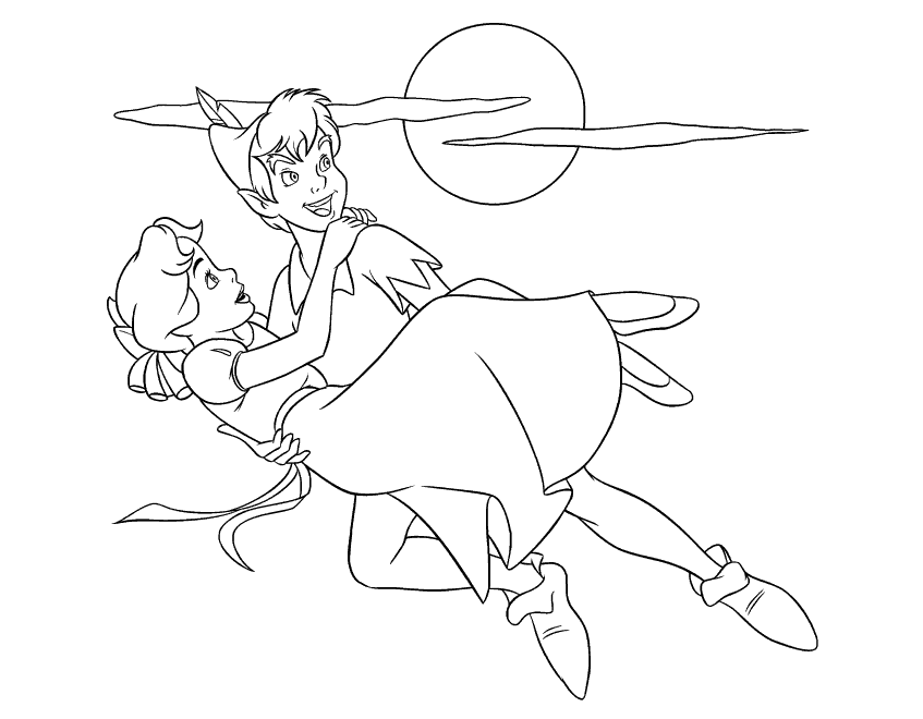 Peter Pan Color Page Disney Coloring Pages Color Plate Coloring