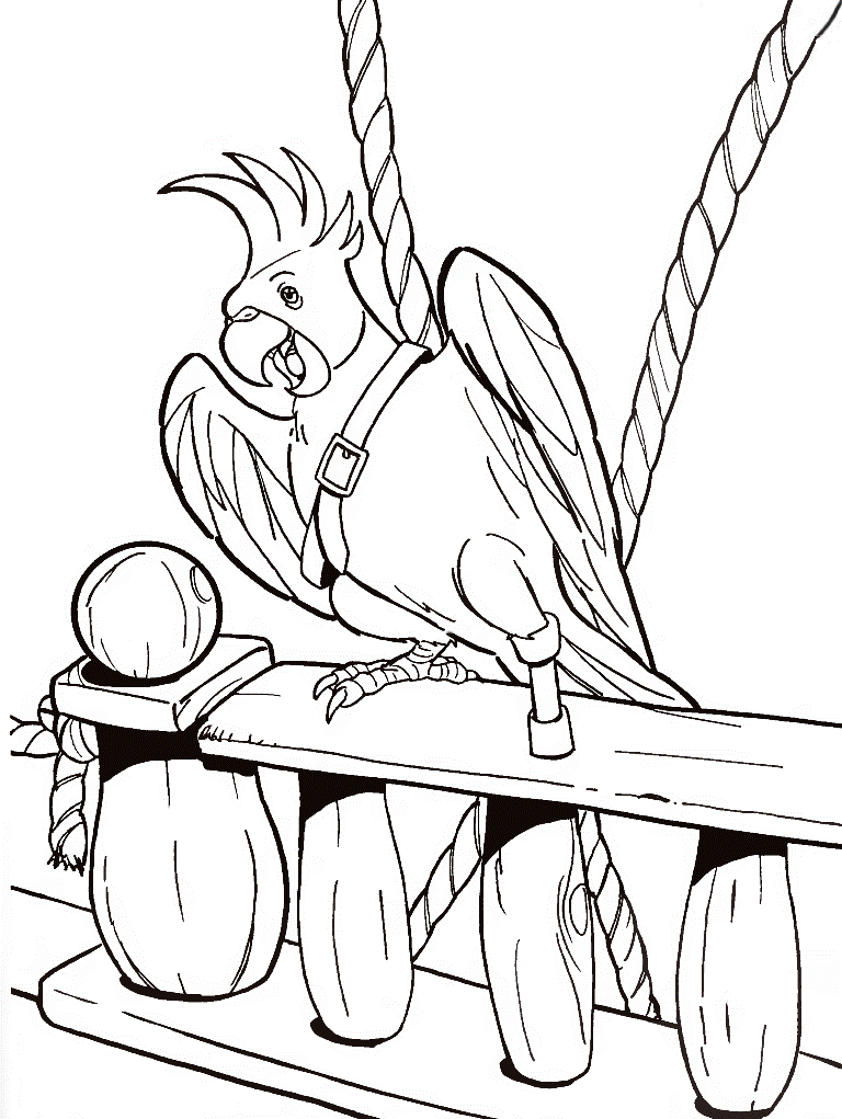 Pirates parrot coloring pages | Coloring Pages