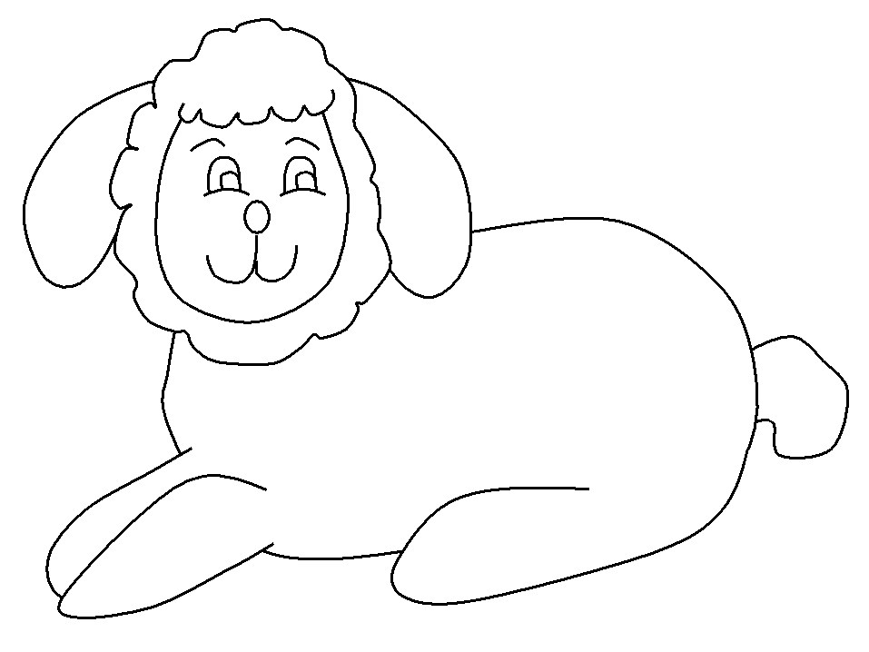 lamb animals coloring pages book