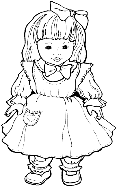 American Girl Doll coloring page for kids