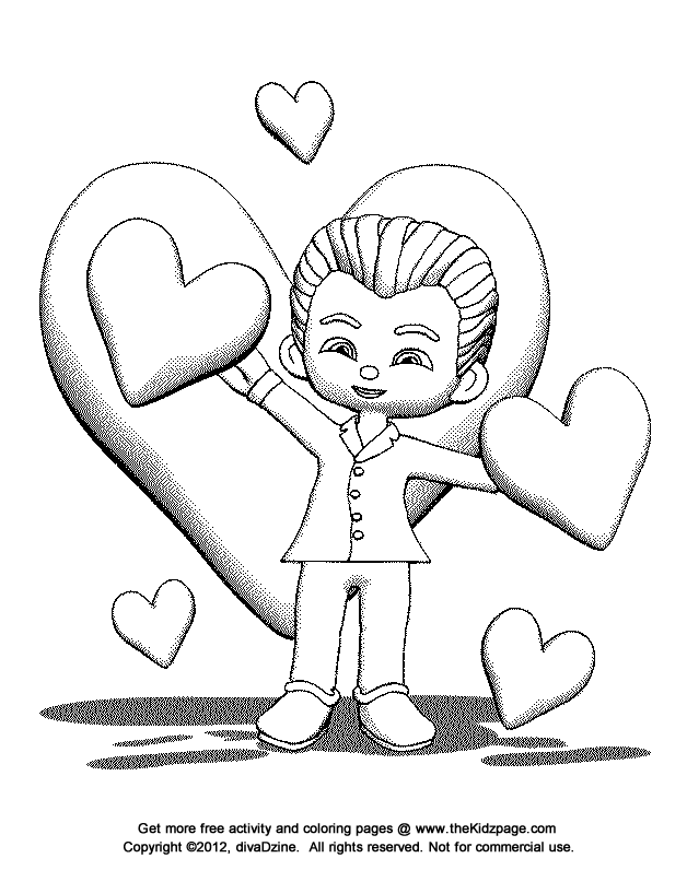 Valentines Day Coloring Pages For Boys - d'