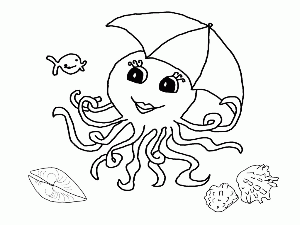 Octopus Printables Print - Kids Colouring Pages