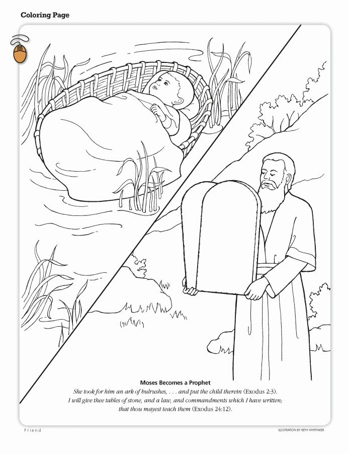 Moses Becomes a Prophet coloring page | Moses