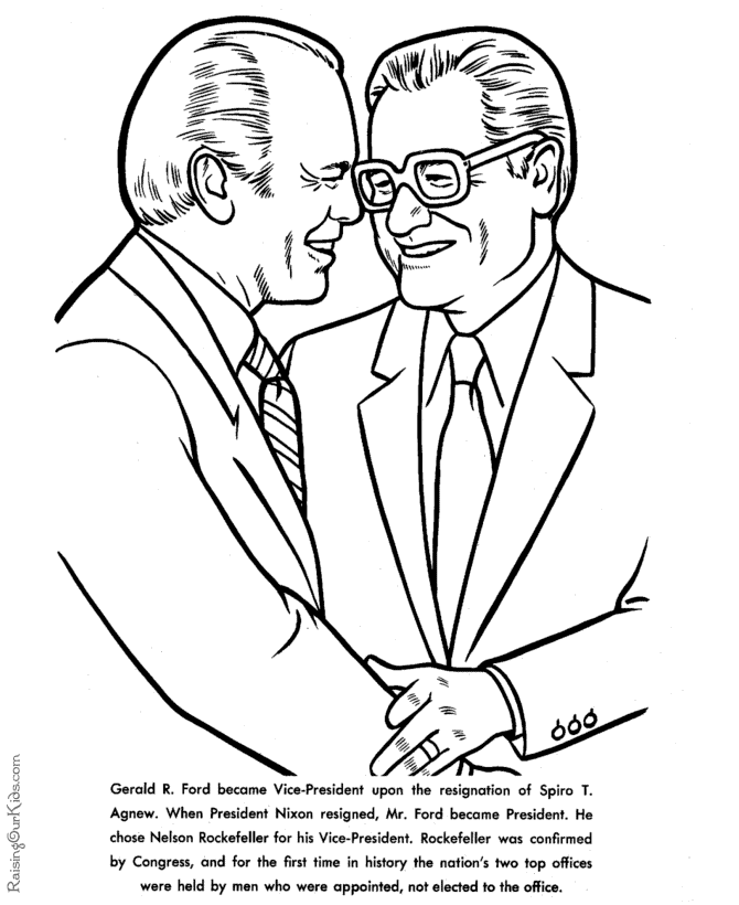 Gerald Ford - Coloring pages 002