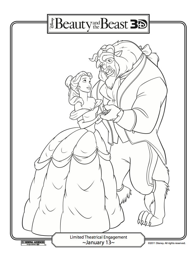 Fun Stuff: Disney's Beauty and the Beast Coloring Pages! | Carrie 