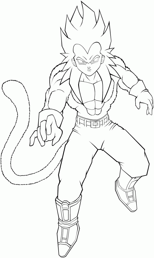 Vegeta-coloring-6 | Free Coloring Page Site