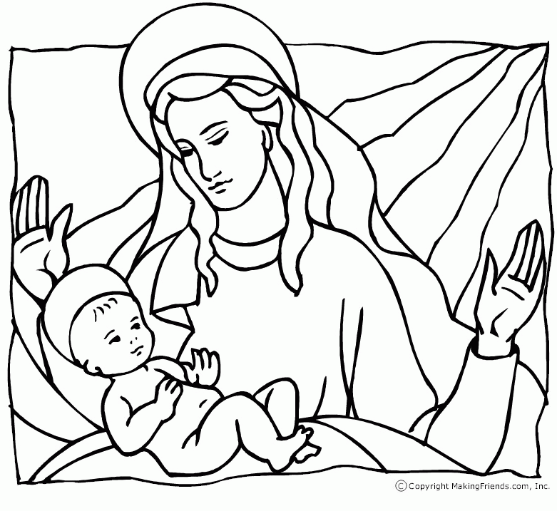 Coloring Sheets Baby Jesus