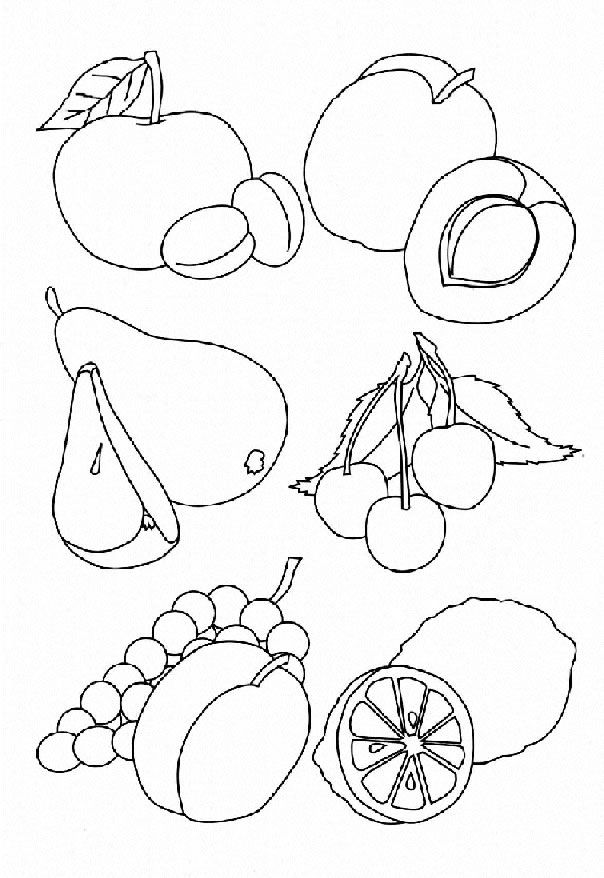 Fruits and Vegetables - 999 Coloring Pages