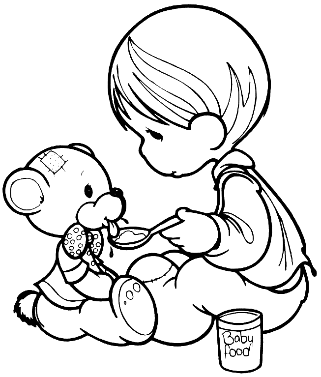 Precious Moments Coloring Pages Love
