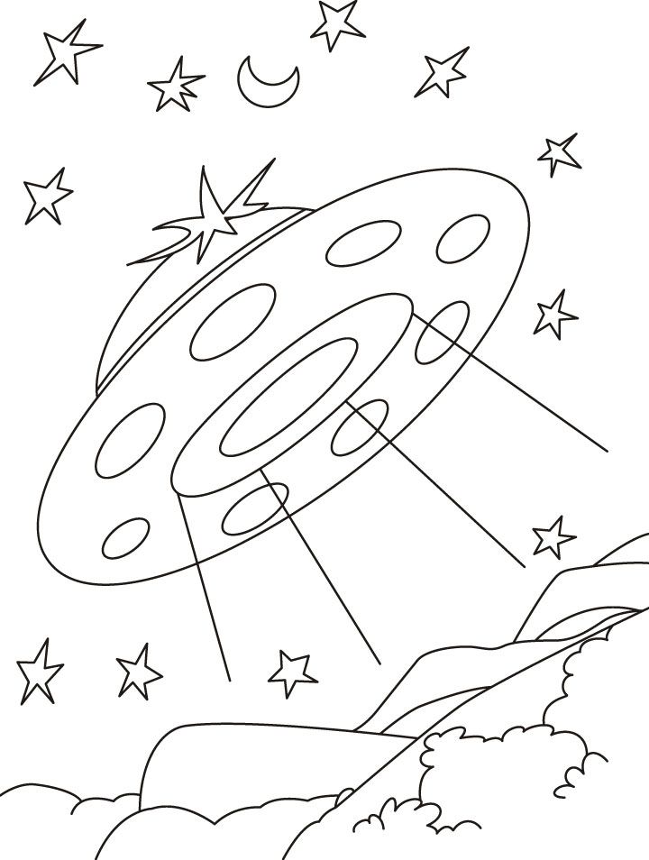 No place in this universe is out of UFO coloring pages | Download 