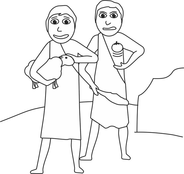 Cain and Abel Coloring Page | Kids Bible