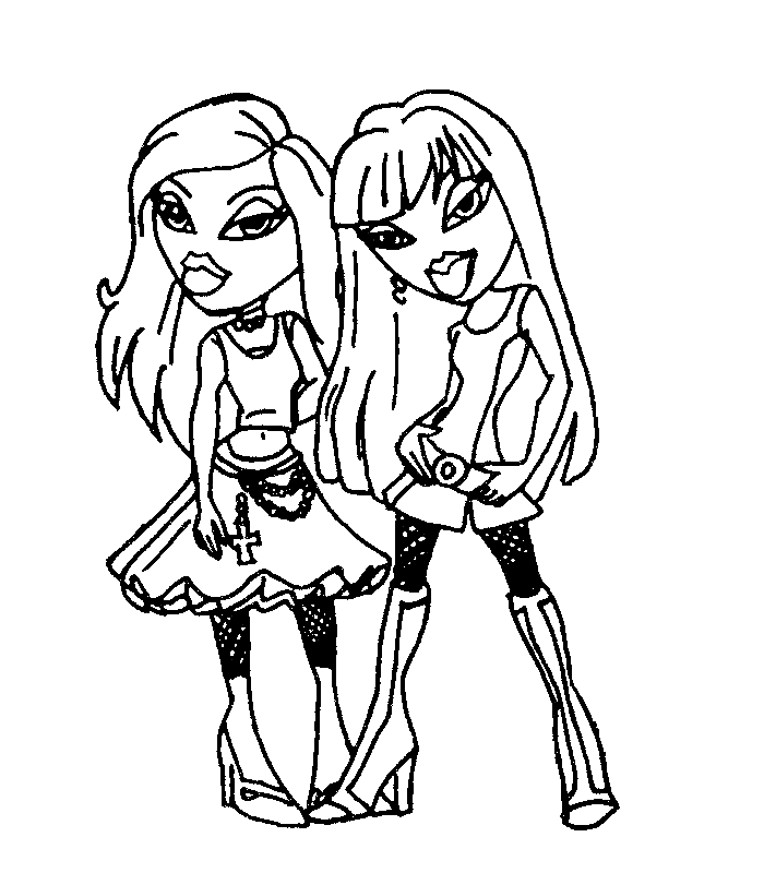 Bratz Coloring Pages and Bratz Flash Game