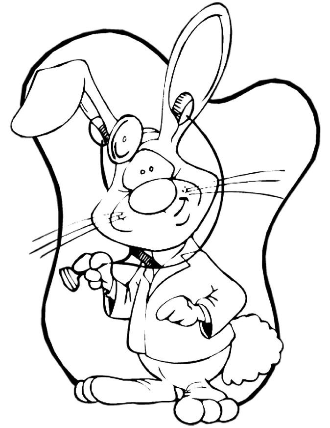 Coloring page doctor rabbit - img 12130.