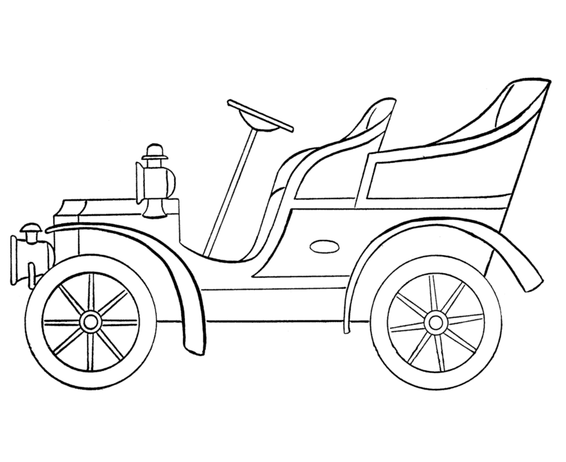 BlueBonkers: Ford Model A Coloring sheet - Cars / Automobiles Coloring