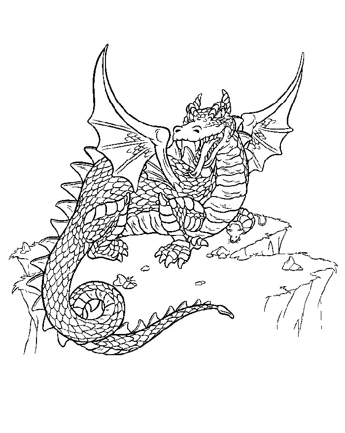 Dragon Coloring Pages Coloringmates : Coloring Page Of Dragons 
