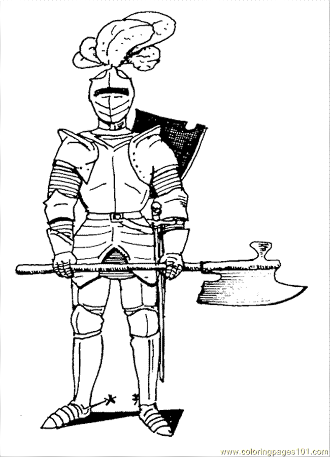 Coloring Pages Knight9 (Peoples > knights) - free printable 