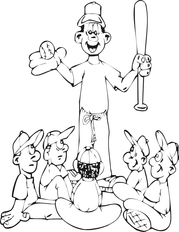 Baseball Team Coloring Pages 166 | Free Printable Coloring Pages