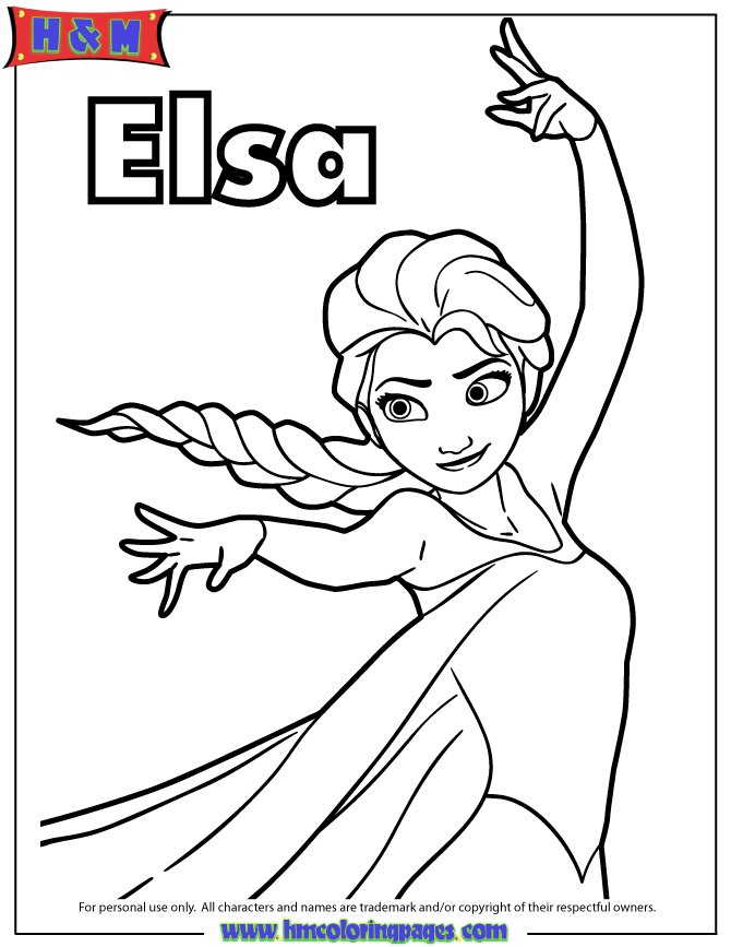 Elsa The Snow Queen Performs Magic Coloring Page | Free Printable 