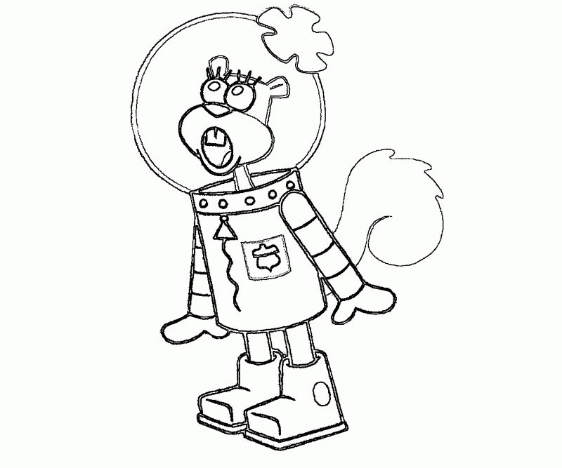 Sandy Cheeks | Download printable coloring pages, coloring sheets 